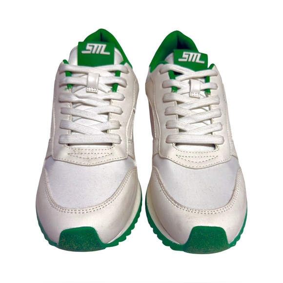 Steve Madden Shoes - New Steve Madden Kinkade Retro White Green Sneakers 8.5